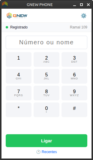 GNEW PHONE — Tela principal